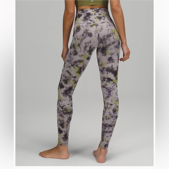 NWT Lululemon align (radial tie dye mauve grey multi) pant - Picture 2 of 8